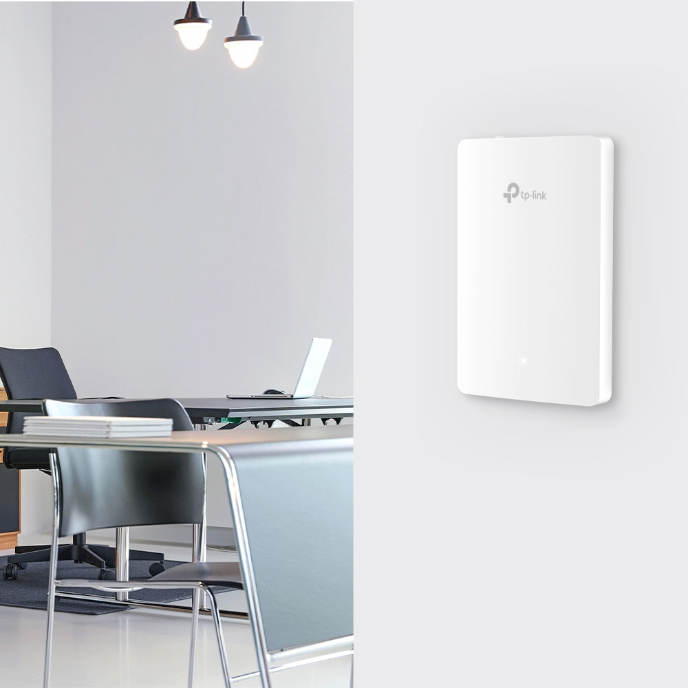 AX1800 Wall-Plate Dual-Band Wi-Fi 6 Access Point, 3 Gigabit ports, EAP615-Wall
