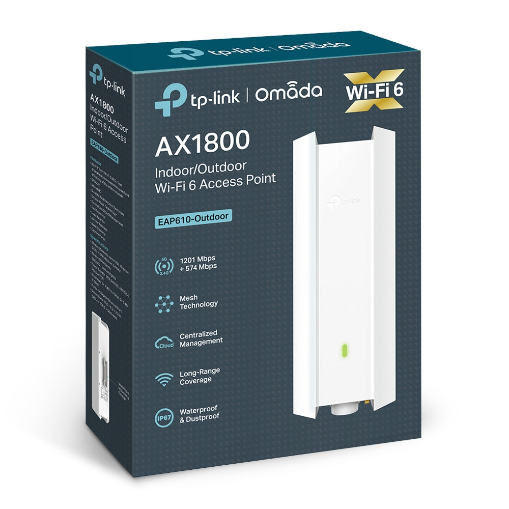 AX1800 Indoor/Outdoor Dual-Band Wi-Fi 6 Access Point, IP67 Weatherproof, EAP610-Outdoor