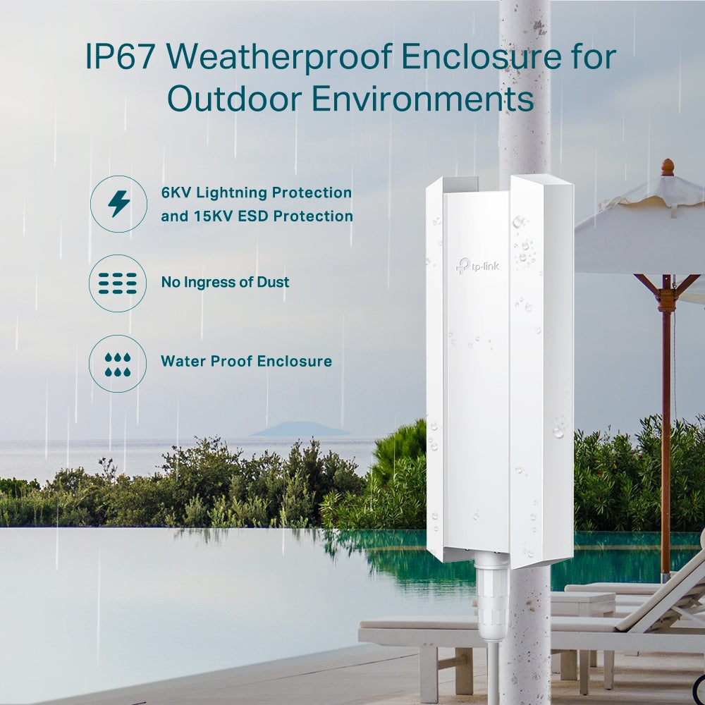 AX1800 Indoor/Outdoor Dual-Band Wi-Fi 6 Access Point, IP67 Weatherproof, EAP610-Outdoor
