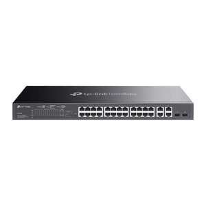 Omada 24-Port 10/100 Mbps + 4-Port Gigabit Smart Switch with 24x PoE+, SL2428P