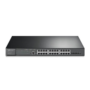 Omada 24-port Gigabit and 4-Port 10GE SFP+ L2+ Managed Switch with 24 x PoE+, SG3428XMP