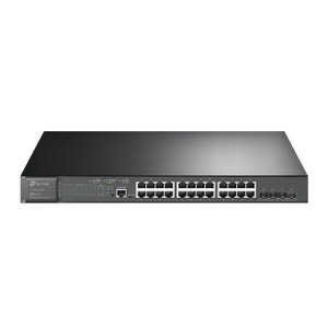 Omada 24-port Gigabit and 4-Port 10GE SFP+ L2+ Managed Switch with 24 x PoE+, SG3428XMP
